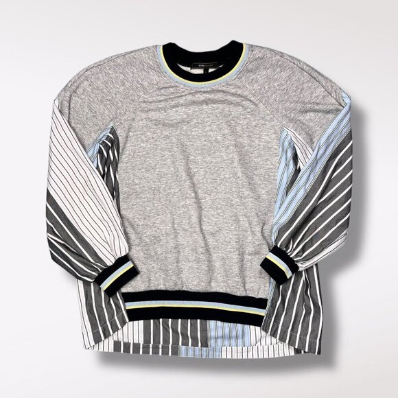 BCBGMAXAZRIA Striped Sleeve Sweater Top Oversized XS - Picture 9 of 11